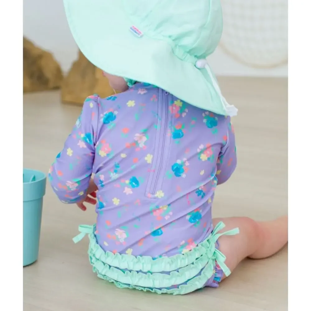 RuffleButts Long Sleeve One Piece Rash Guard Swimsuit (Bundle of 3)